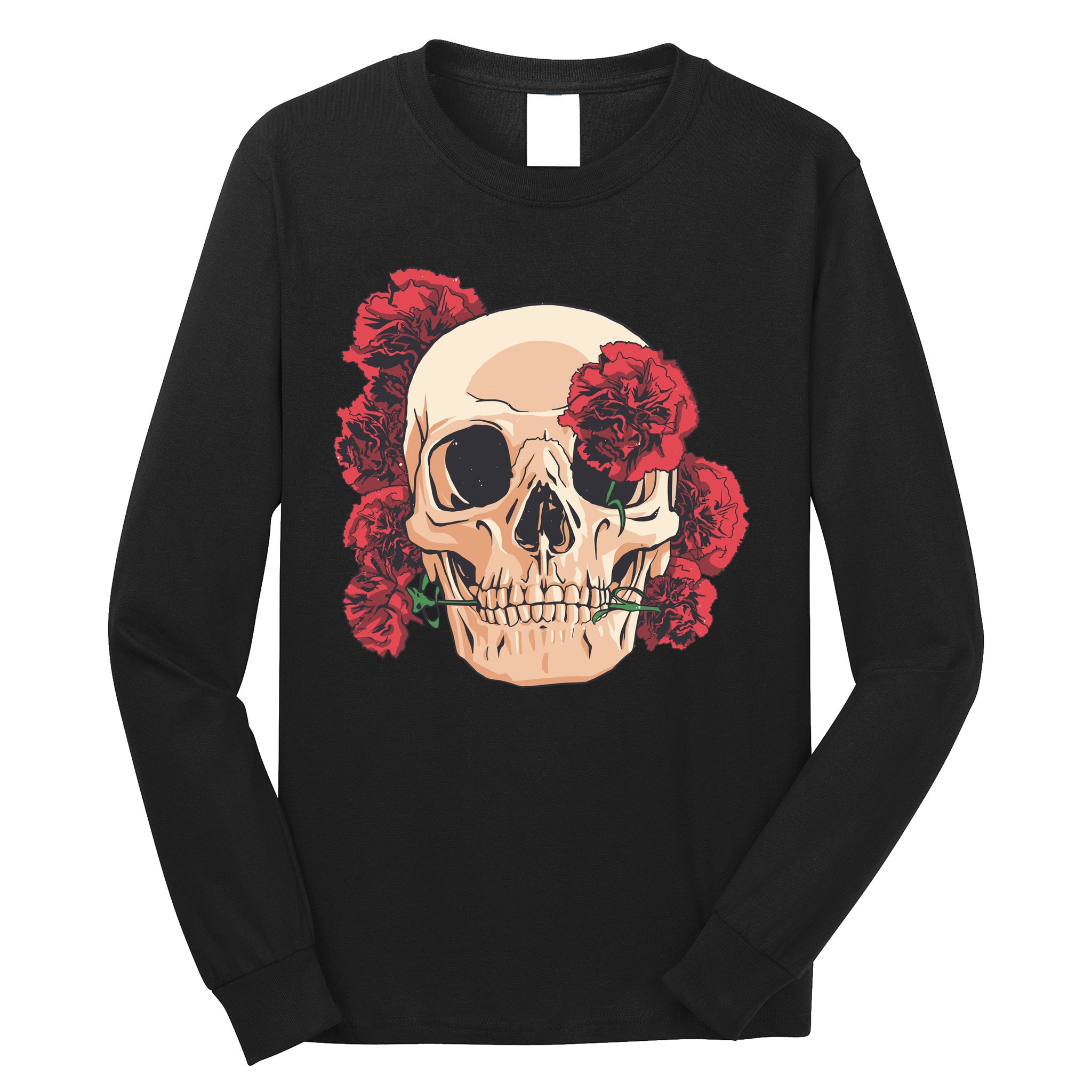 Floral Skull Long Sleeve Shirt
