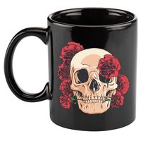 Floral Skull 11oz C Handle Ceramic Mug