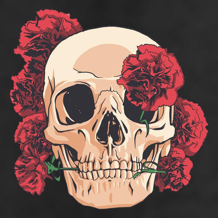 Floral Skull 11oz C Handle Ceramic Mug