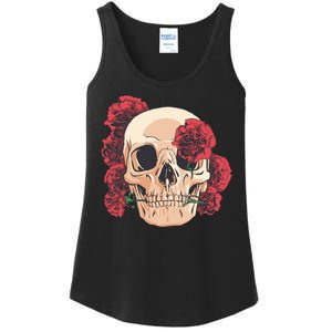 Floral Skull Ladies Essential Tank