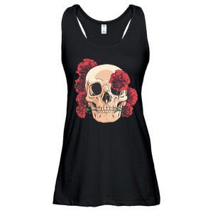 Floral Skull Ladies Essential Flowy Tank