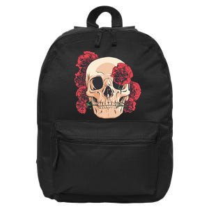 Floral Skull 16 in Basic Backpack