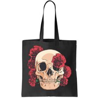 Floral Skull Tote Bag