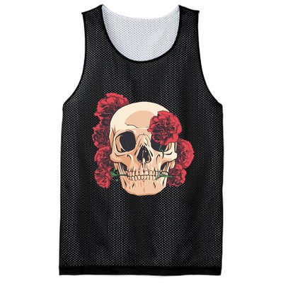 Floral Skull Mesh Reversible Basketball Jersey Tank