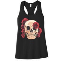 Floral Skull Women's Racerback Tank