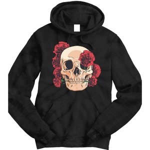 Floral Skull Tie Dye Hoodie