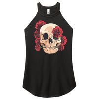 Floral Skull Women's Perfect Tri Rocker Tank