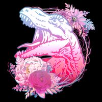 Floral T-Rex Cooling Performance Crew T-Shirt