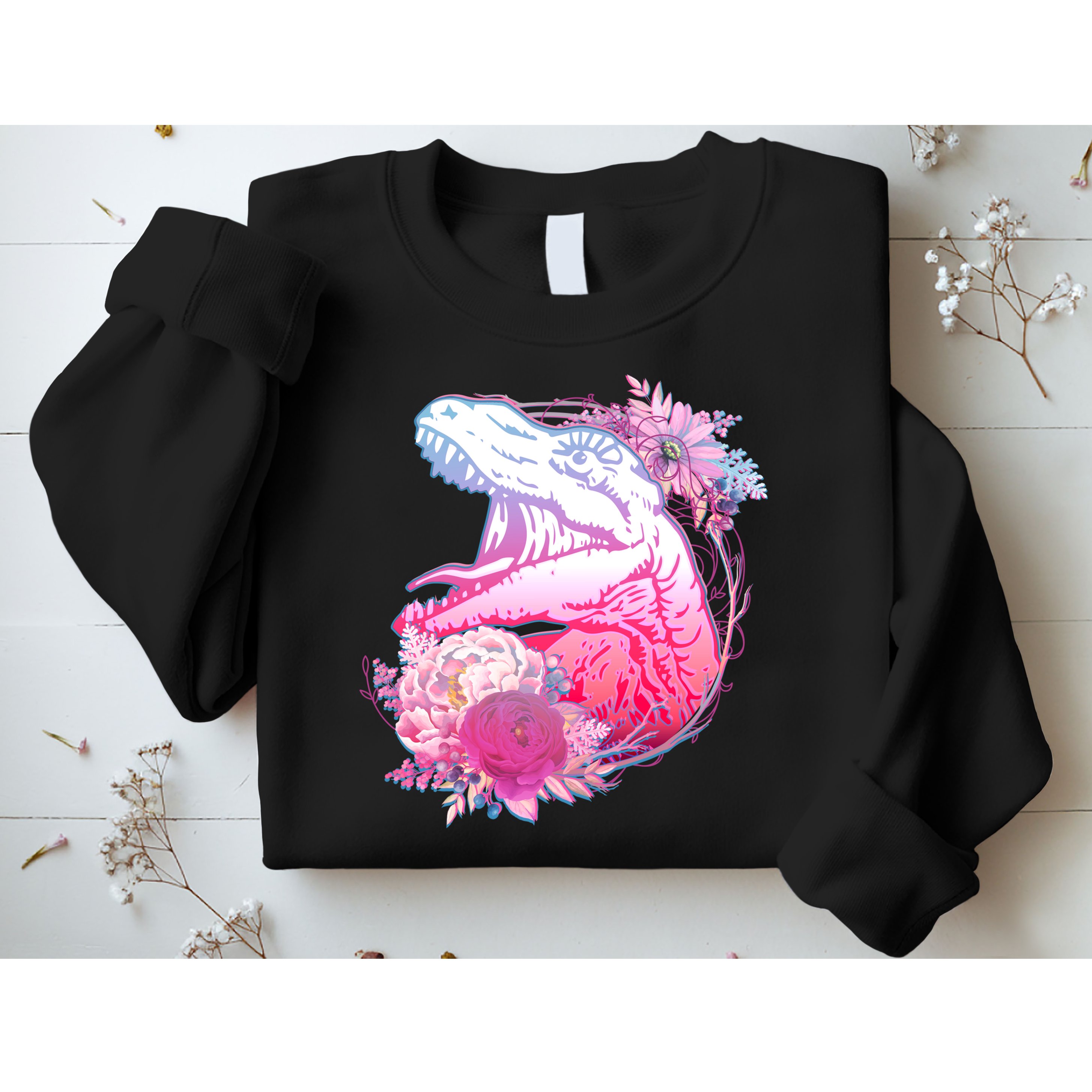 Floral T-Rex Sweatshirt