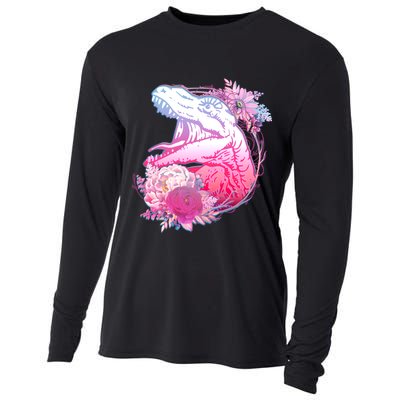 Floral T-Rex Cooling Performance Long Sleeve Crew