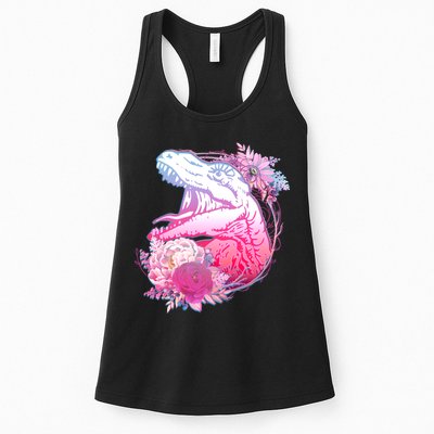 Floral T-Rex Womens Tank Top