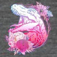 Floral T-Rex Mesh Reversible Basketball Jersey Tank