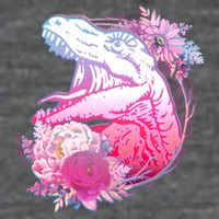 Floral T-Rex Kids T-Shirt