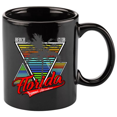Florida Beach Club Vintage 11oz C Handle Ceramic Mug