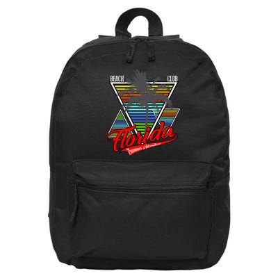 Florida Beach Club Vintage 16 in Basic Backpack