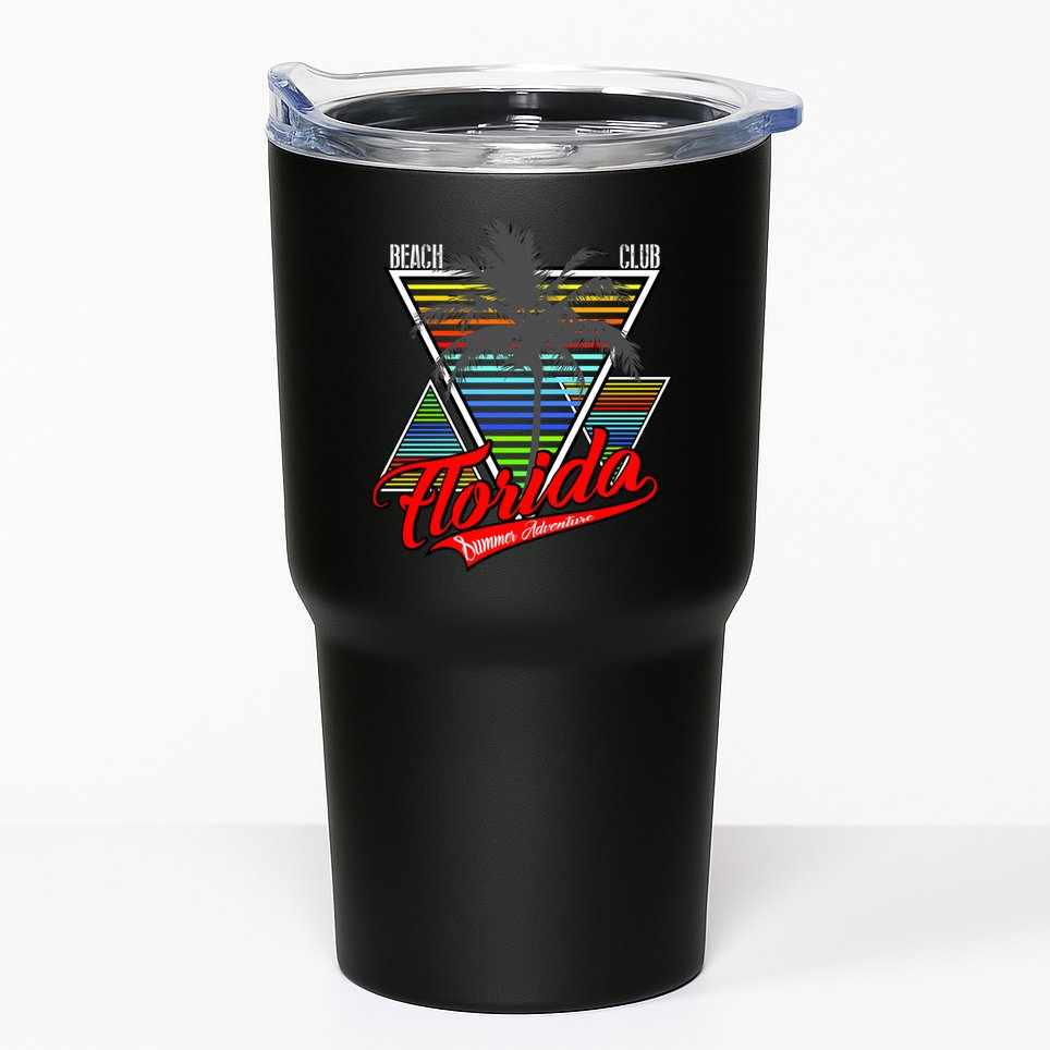 Florida Beach Club Vintage Tumbler
