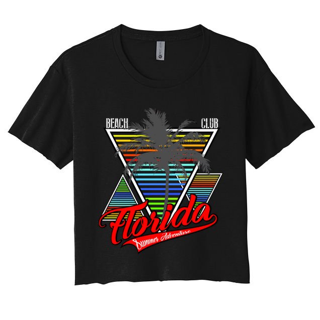 Florida Beach Club Vintage Crop Top