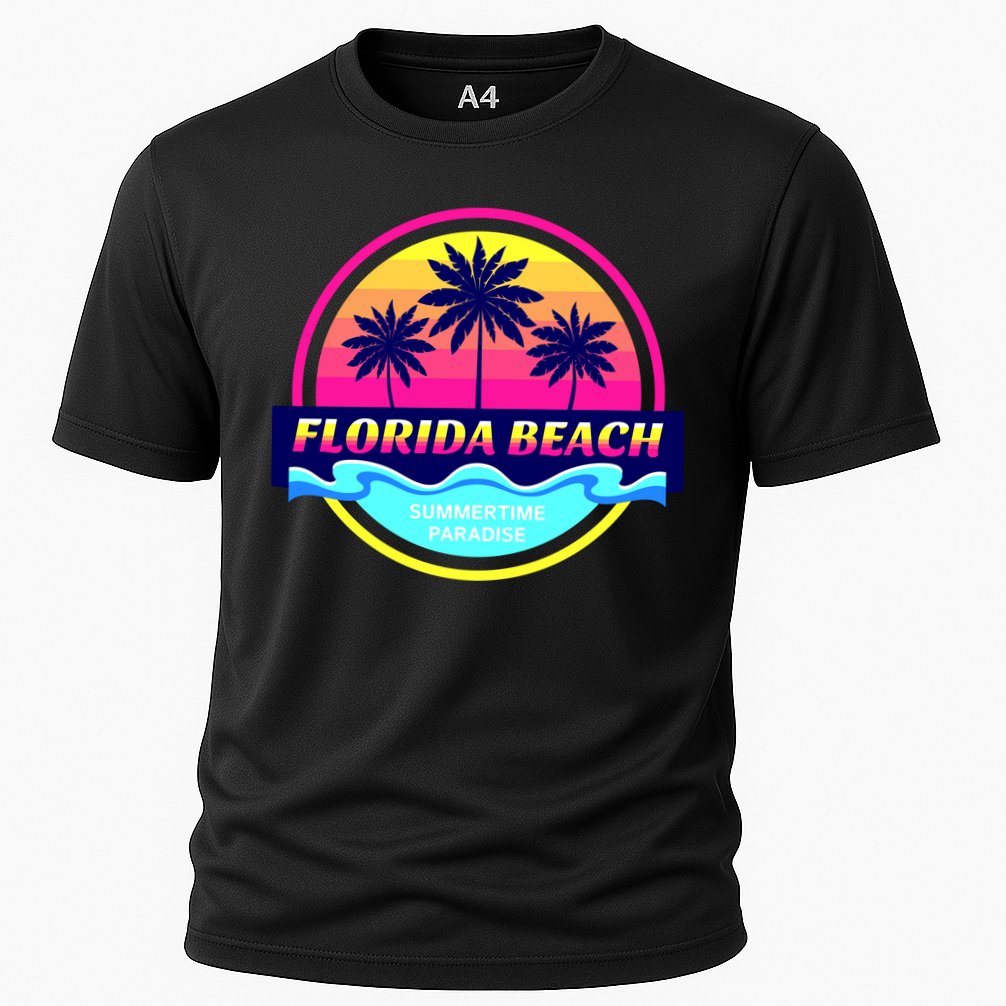 Florida Beach Retro Cooling Performance Crew T-Shirt