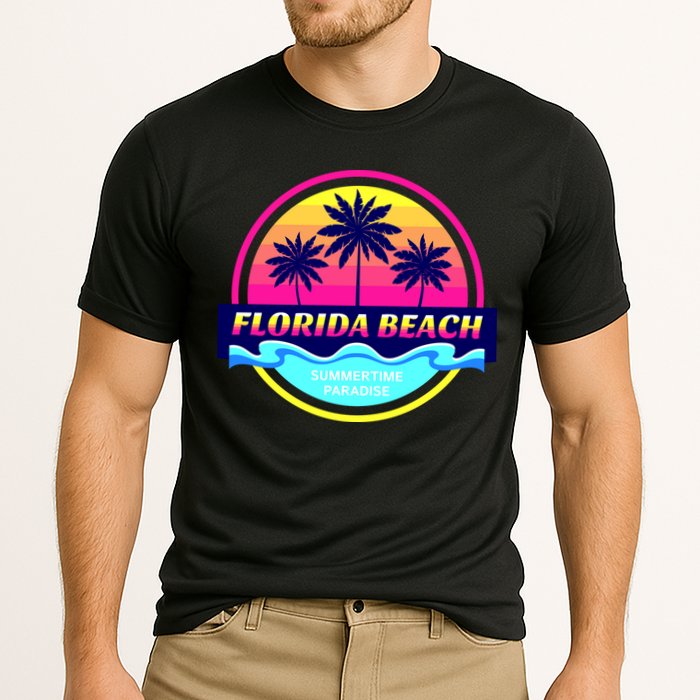 Florida Beach Retro Cooling Performance Crew T-Shirt