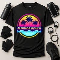 Florida Beach Retro Cooling Performance Crew T-Shirt