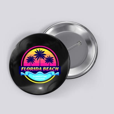 Florida Beach Retro Button