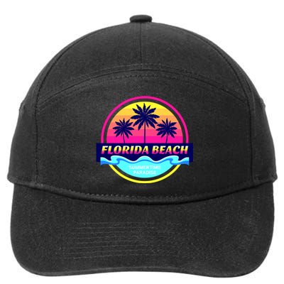 Florida Beach Retro 7-Panel Snapback Hat