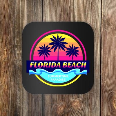 Florida Beach Retro Coaster