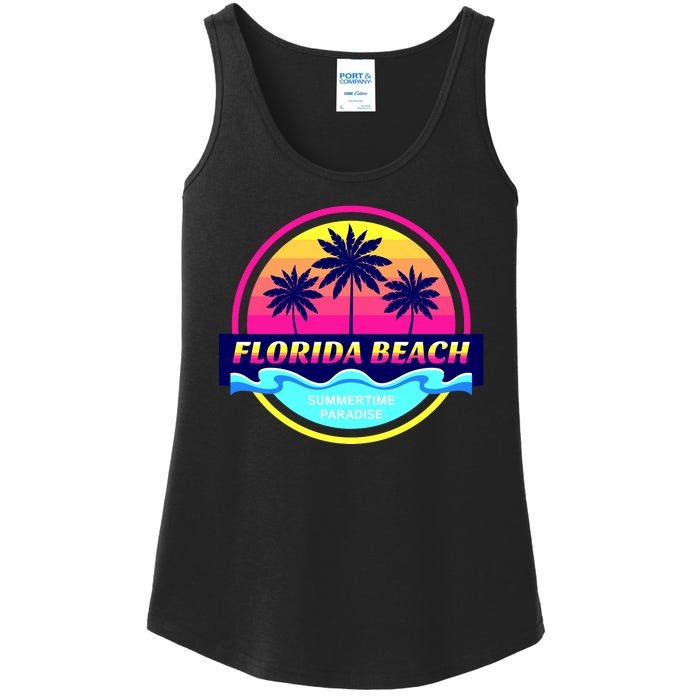 Florida Beach Retro Ladies Essential Tank