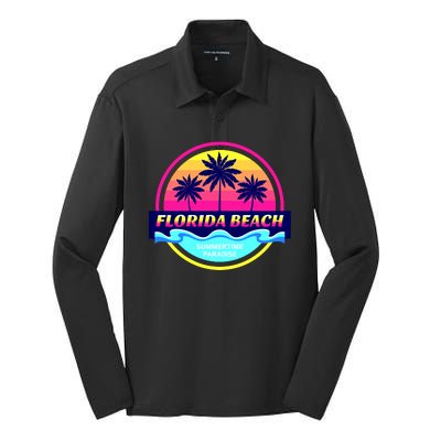 Florida Beach Retro Silk Touch Performance Long Sleeve Polo