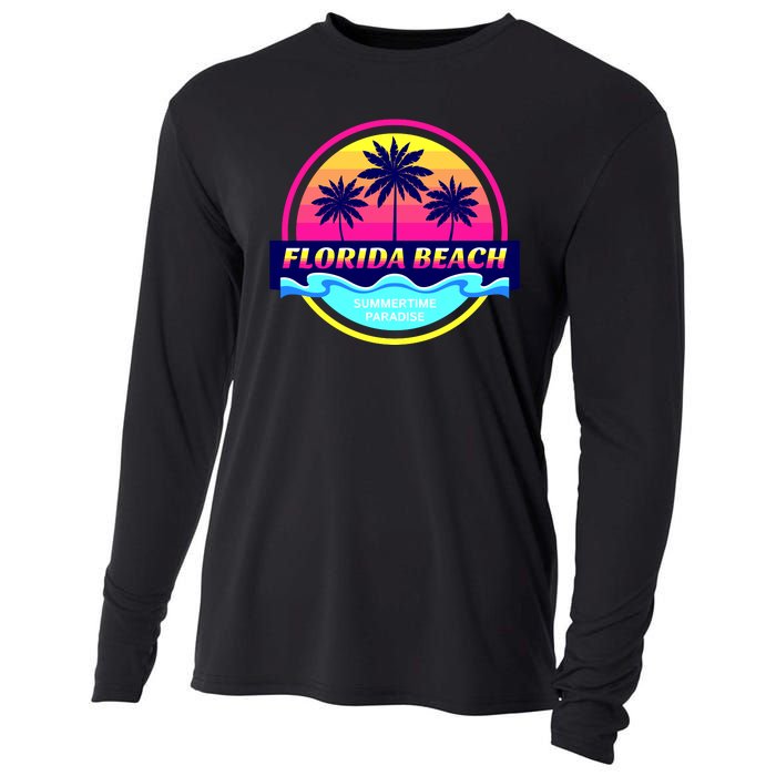 Florida Beach Retro Cooling Performance Long Sleeve Crew