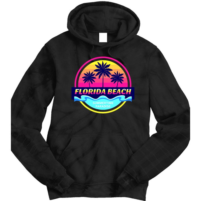 Florida Beach Retro Tie Dye Hoodie