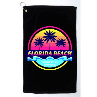 Florida Beach Retro Golf Towel