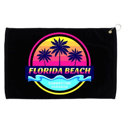 Florida Beach Retro Grommeted Golf Towel