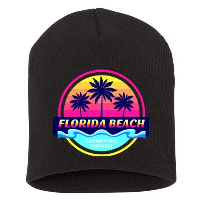 Florida Beach Retro Short Acrylic Beanie