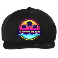 Florida Beach Retro Wool Snapback Cap