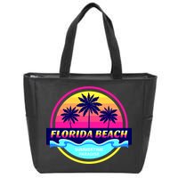 Florida Beach Retro Zip Tote Bag