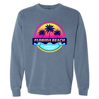 Florida Beach Retro Garment-Dyed Sweatshirt