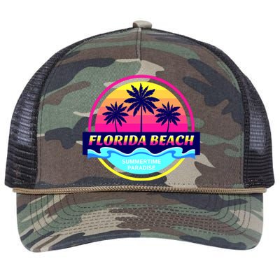 Florida Beach Retro Retro Rope Trucker Hat Cap