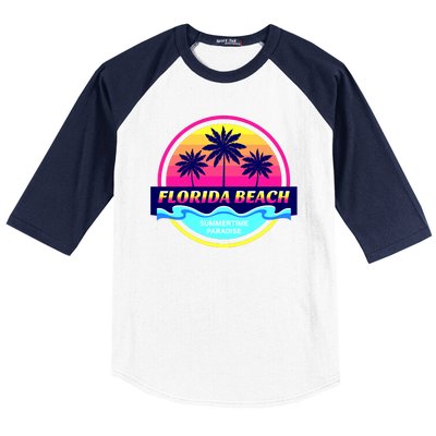 Florida Beach Retro Baseball Sleeve Shirt