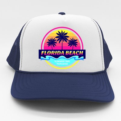 Florida Beach Retro Trucker Hat