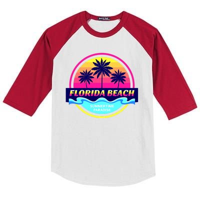 Florida Beach Retro Kids Colorblock Raglan Jersey