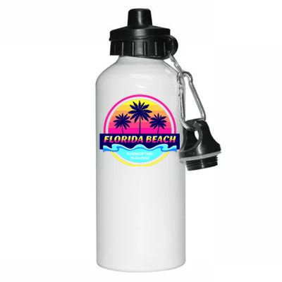 Florida Beach Retro Aluminum Water Bottle