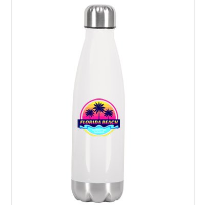 Florida Beach Retro Stainless Steel Insulated Water Bottle