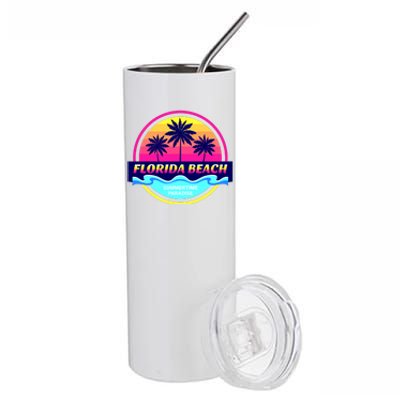 Florida Beach Retro Stainless Steel Tumbler