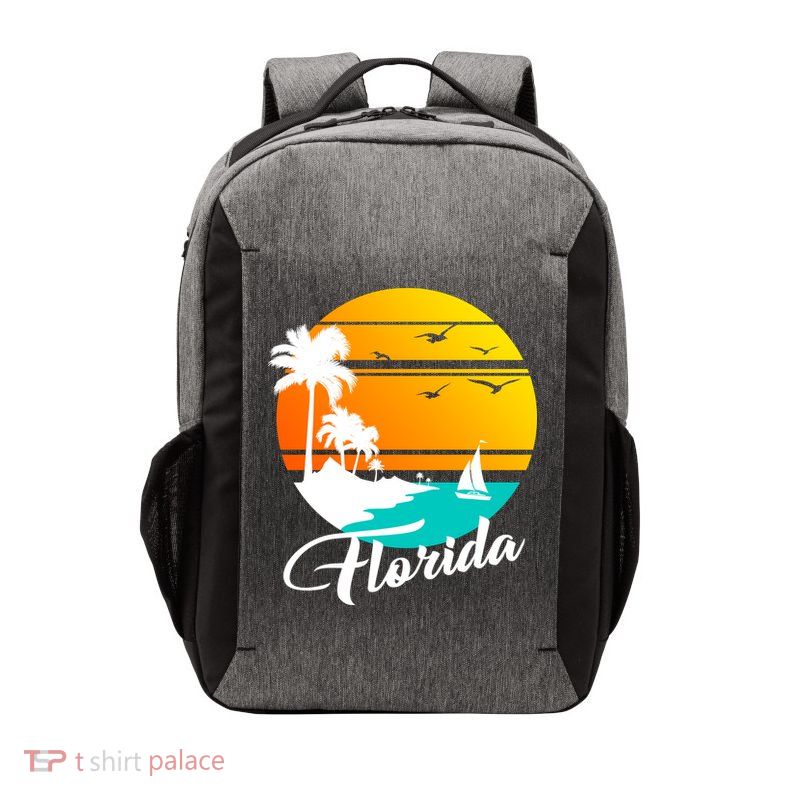 Florida Beach Sunset Vector Backpack