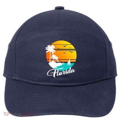 Florida Beach Sunset 7-Panel Snapback Hat