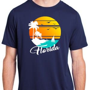 Florida Beach Sunset Adult ChromaSoft Performance T-Shirt