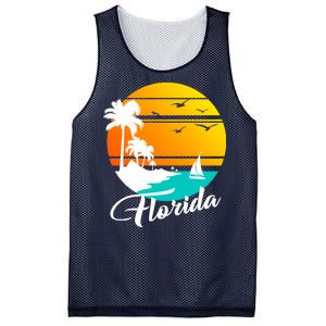 Florida Beach Sunset Mesh Reversible Basketball Jersey Tank