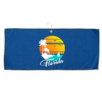 Florida Beach Sunset Large Microfiber Waffle Golf Towel