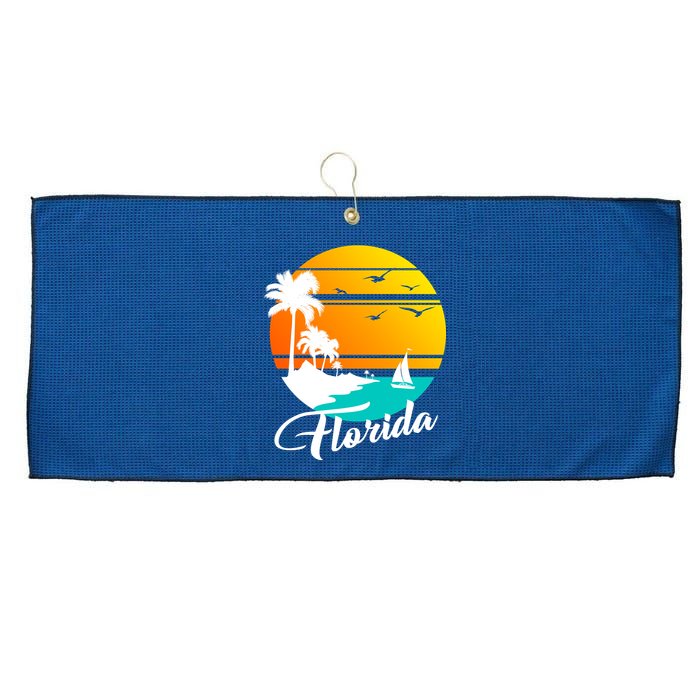 Florida Beach Sunset Large Microfiber Waffle Golf Towel